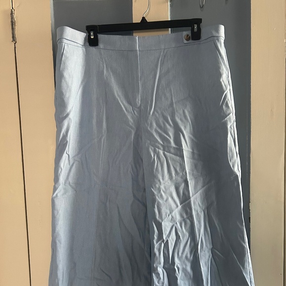 Loft Light Blue Wide Leg Slacks - Picture 1 of 4